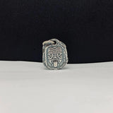 S925 Silver Goddess of Fortune Pendant Retro Matte Side Pendant
