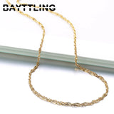 S925 Silver 18in Wave Chain Necklace Women Wedding Jewelry