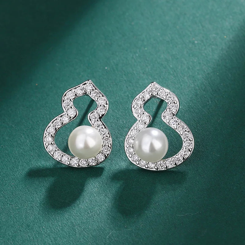 S925 Silver Gourd Earring & Pendant Set