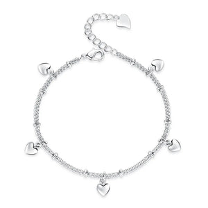 S925 Silver Hearts Bracelet Bangle Wedding Birthday Gift