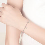 S925 Silver Hearts Bracelet Bangle Wedding Birthday Gift