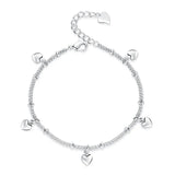 S925 Silver Hearts Bracelet Bangle Wedding Birthday Gift