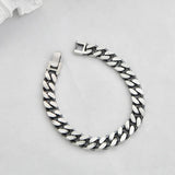 S925 Silver Tank Bracelet Couple Matte Jewelry