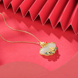 S925 Silver Hetian Jade Cheongsam Pendant Necklace