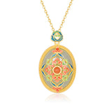 S925 Silver Hetian Jade Dunhuang Pendant Necklace