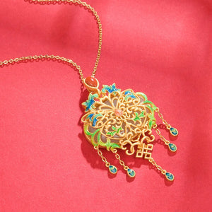 S925 Silver Hotian Jade Pendant Butterfly Necklace Female TikTok