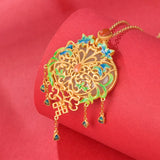 S925 Silver Hotian Jade Pendant Butterfly Necklace Female TikTok