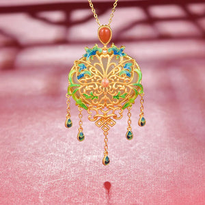 S925 Silver Hotian Jade Pendant Butterfly Necklace Female TikTok
