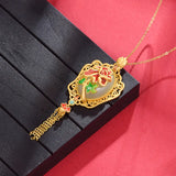 S925 Silver Hotian Jade Pendant Flower Necklace