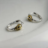 S925 Silver Skull Punk Street Earrings