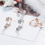 S925 Silver Heart Cat Paw Pearl Stars Tassel Hoop Earring