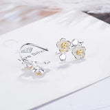 S925 Silver Lady Shambhala CZ Openwork Hearts Hoop Earring