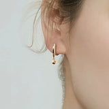 S925 Silver Light Rhinestone Square Earrings