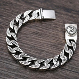 S925 Silver Locomotive Latch Horse Braid Bracelet 18/20/22CM