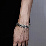 S925 Silver Locomotive Latch Horse Braid Bracelet 18/20/22CM