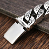 S925 Silver Locomotive Latch Horse Braid Bracelet 18/20/22CM