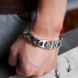 S925 Silver Locomotive Latch Horse Braid Bracelet 18/20/22CM