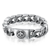 S925 Silver Locomotive Latch Horse Braid Bracelet 18/20/22CM