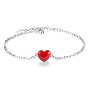 S925 Silver Heart Bracelet Bangle Wedding Gift