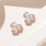 S925 Silver Clover Bracelet Mother of Pearl CZ Jewelry