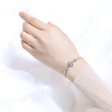 S925 Silver Lucky Clover Charm Bracelet Four Leaf Clover Bracelet
