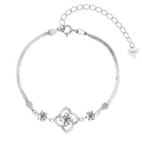 S925 Silver Lucky Clover Charm Bracelet Four Leaf Clover Bracelet
