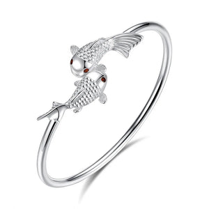S925 Silver Fish Adjustable Bracelet for Women