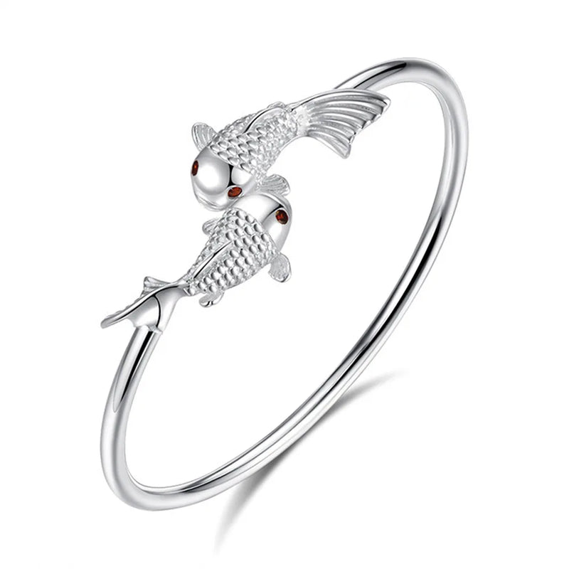 S925 Silver Fish Adjustable Bracelet for Women