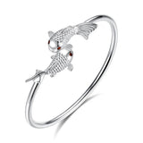 S925 Silver Fish Adjustable Bracelet for Women