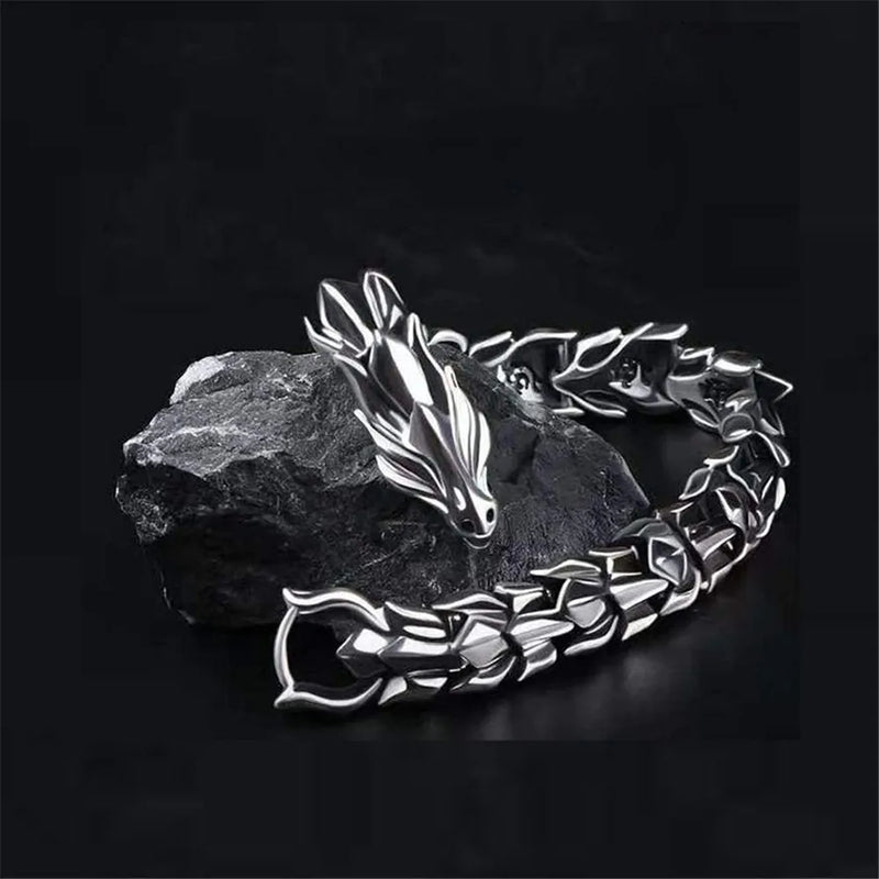 S925 Silver Punk Style Hip-hop Bracelet Men's Retro Thai Silver Gift