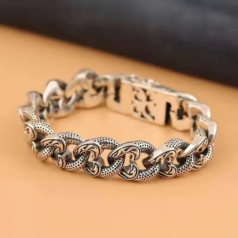 S925 Men's Bracelet Retro Personality Gift for Boyfriend