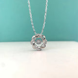 S925 Silver Moissanite Geometric Necklace 0.3CT D Moissanite Diamond