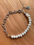 S925 Silver Freshwater Pearl Bracelet Vintage Woman Birthday Gift