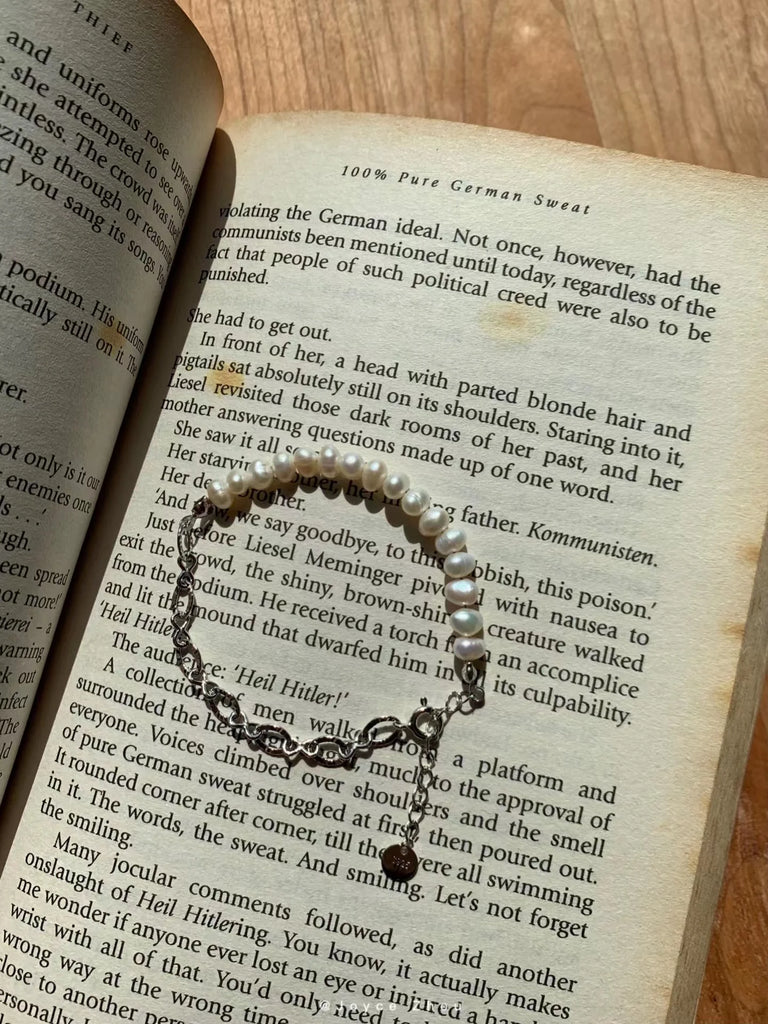 S925 Silver Freshwater Pearl Bracelet Vintage Woman Birthday Gift