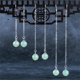 S925 Silver Hetian Jade Temperament Earrings Fine Jewelry for Women