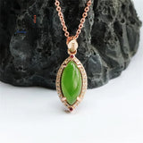S925 Silver Hetian Jade Water Drop Pendant Charms Jewelry