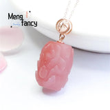S925 Silver Agate Peony Pendant Retro Charms Fine Jewelry Necklace