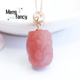 S925 Silver Agate Peony Pendant Retro Charms Fine Jewelry Necklace