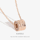 S925 Silver Necklace Female Texture Small Waist Personality Clavicle Chain