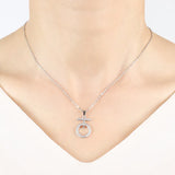 S925 Silver Diamond Pendant Necklace for Women