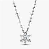 S925 Silver Necklace Full Diamond Snowflake Winter Christmas Gift