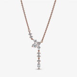 S925 Silver Necklace Full Diamond Snowflake Winter Christmas Gift