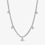 S925 Silver Necklace Full Diamond Snowflake Winter Christmas Gift