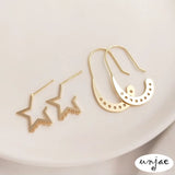 S925 Silver Needle 14K Star Stud Earrings DIY Multi-Hanging Tassel Earrings