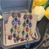 Bohemian Zircon Sparkling Earrings Multicolor