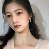 S925 Silver Needle Ear Clips Women Retro Irregular Earrings