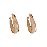 Crystal Mesh Circle Earrings - Cold Style, S925 Silver Needle, Niche Design