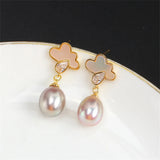 14k Gold Mother of Pearl Stud Earrings DIY Kit