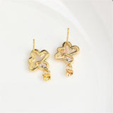 14k Gold Mother of Pearl Stud Earrings DIY Kit