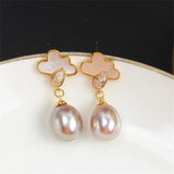 14k Gold Mother of Pearl Stud Earrings DIY Kit